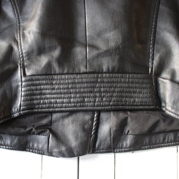 ZARA TRF Leather Motorcycle Jacket - Picture 7 of 9